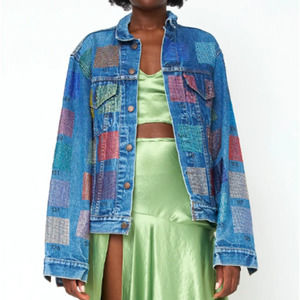 Collina Strada Multicolor Patchwork Denim Jacket